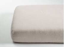 Drap housse 70x140 Satin de Coton bio - Lin 1