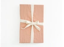 Drap housse 90x190 Satin de Coton bio - Peach 4
