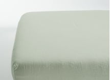 Drap housse 90x190 Satin de Coton bio - Tilleul 1