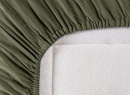 Drap housse 90x200 Satin de Coton bio - Cyprès 3