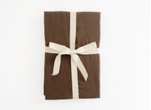 Drap housse 90x200 Satin de Coton bio - Brun 4