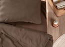 Drap housse 90x200 Satin de Coton bio - Brun 2