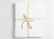 Drap housse 140x190 Satin de Coton bio - Blanc 4
