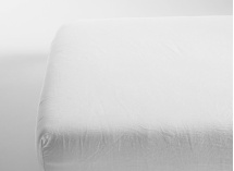 Drap housse 140x190 Satin de Coton bio - Blanc 1