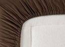 Drap housse 140x200 Satin de Coton bio - Brun 3