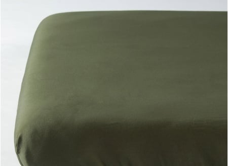 Drap housse 140x200 Satin de Coton bio - Cyprès 1