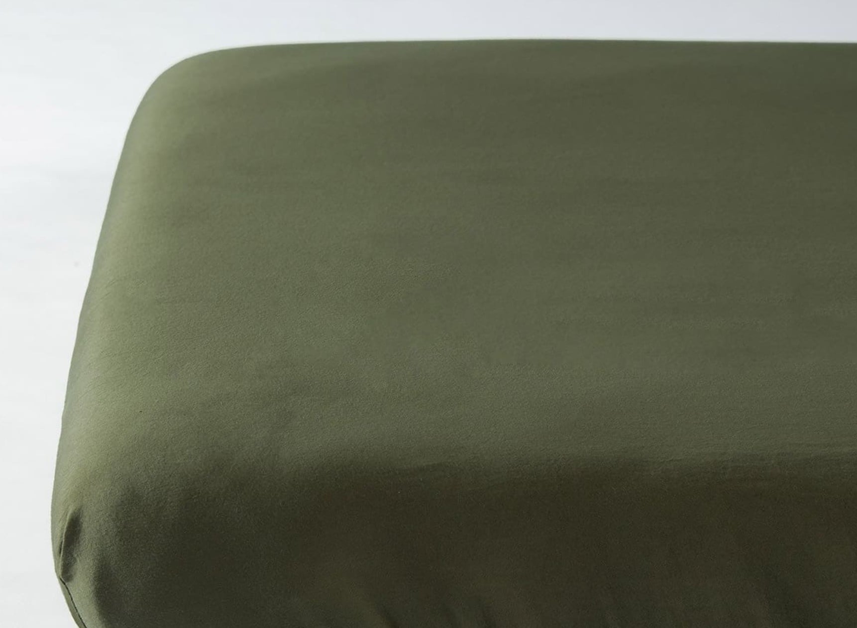 Drap housse 140x200 Satin de Coton bio - Cyprès 1