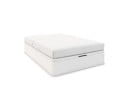 Lit coffre 140x200 matelas BASTIA - Blanc - 4