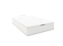 Lit coffre 140x200 matelas BASTIA - Blanc - 5