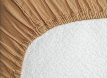 160x200 Organic Cotton Sateen Fitted Sheet - Washed