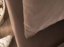 Drap housse 160x200 Satin de Coton bio - Brun 2