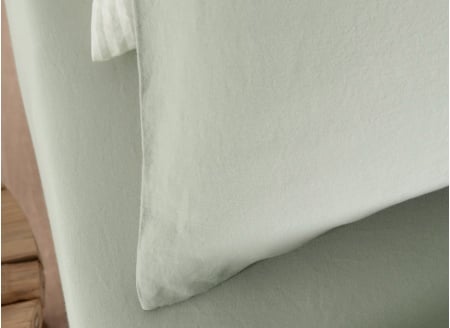 Lenzuolo con angoli 160x200 Raso di Cotone biologico - Lavato