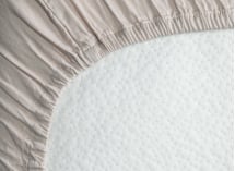 Drap housse 160x200 Satin de Coton bio - Lin 2