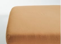 Drap housse 160x200 Satin de Coton bio - Ambre 1