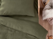Housse de couette 100x140 Satin de Coton bio - Cyprès 2