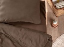 Housse de couette 100x140 Satin de Coton bio - Brun 3
