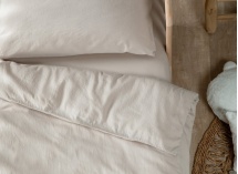 Housse de couette 100x140 Satin de Coton bio - Lin 2
