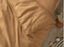 Housse de couette 100x140 Satin de Coton bio - Ambre 2