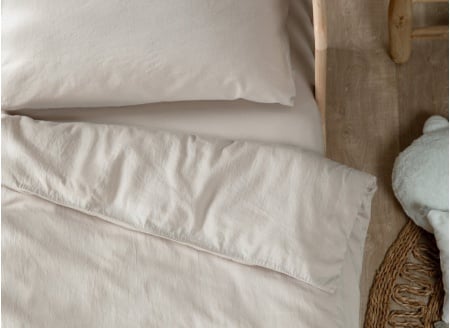 Housse de couette 140x200 Satin de Coton bio - Lin 3