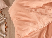 Housse de couette 140x200 Satin de Coton bio - Peach 3