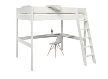 Lit mezzanine 2 places bureau d’angle SOHO - Blanc - 5