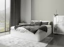 Lit coffre 160 x 200 cm BASTIA Blanc - Fermé
