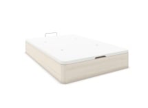 Lit coffre 140x200 avec matelas BASTIA - Chêne Blanchi - 5