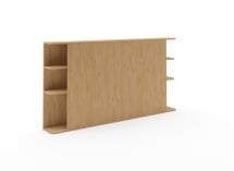 Tête de lit avec rangement 200 cm COLETTE - Chêne - 6