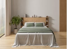 Tête de lit avec rangement 200 cm COLETTE - Chêne - 2