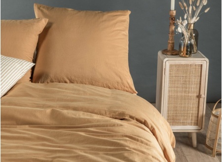 Bettbezug 220x240 Bio-Baumwollsatin - Gewaschen