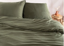 Housse de couette 240x220 Satin de Coton bio - Cyprès 2