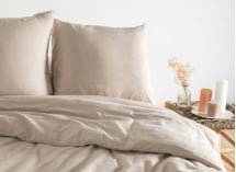 Housse de couette 240x220 Satin de Coton bio - Lin 2