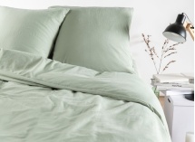 Housse de couette 240x220 Satin de Coton bio - Tilleul 2