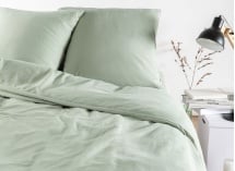 Housse de couette 260x240 Satin de Coton bio - Tilleul 1
