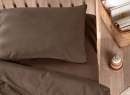 Taie d'oreiller 40x60 Satin de Coton bio - Brun 1