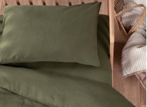 Taie d'oreiller 40x60 Satin de Coton bio - Cyprès 1